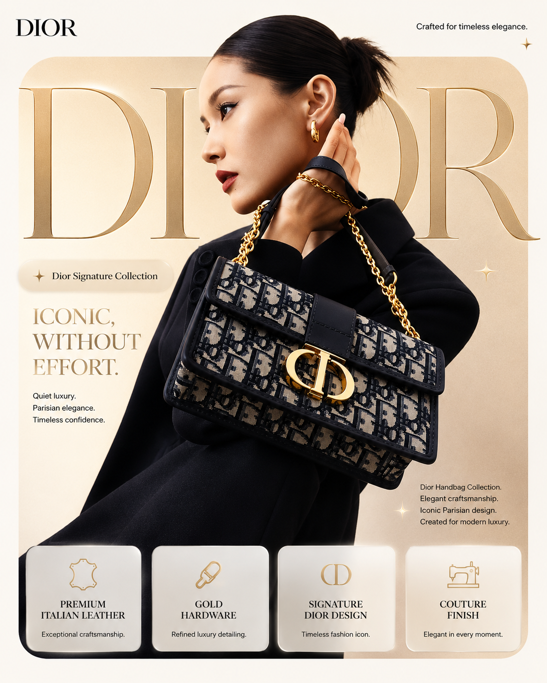 CHRISTIAN DIOR 30 MONTAIGNE CHAIN BAG – BLUE