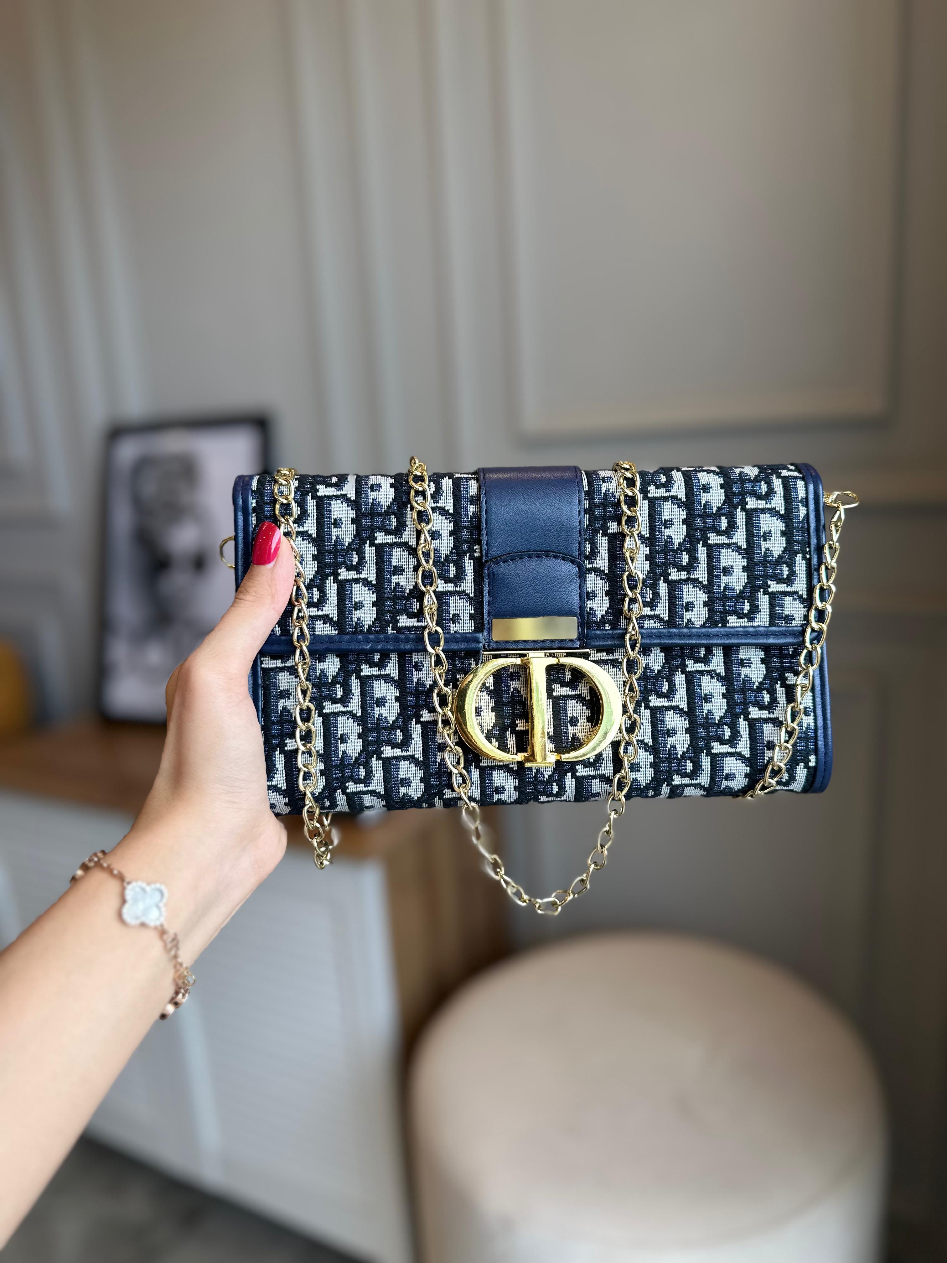 CHRISTIAN DIOR 30 MONTAIGNE CHAIN BAG – BLUE