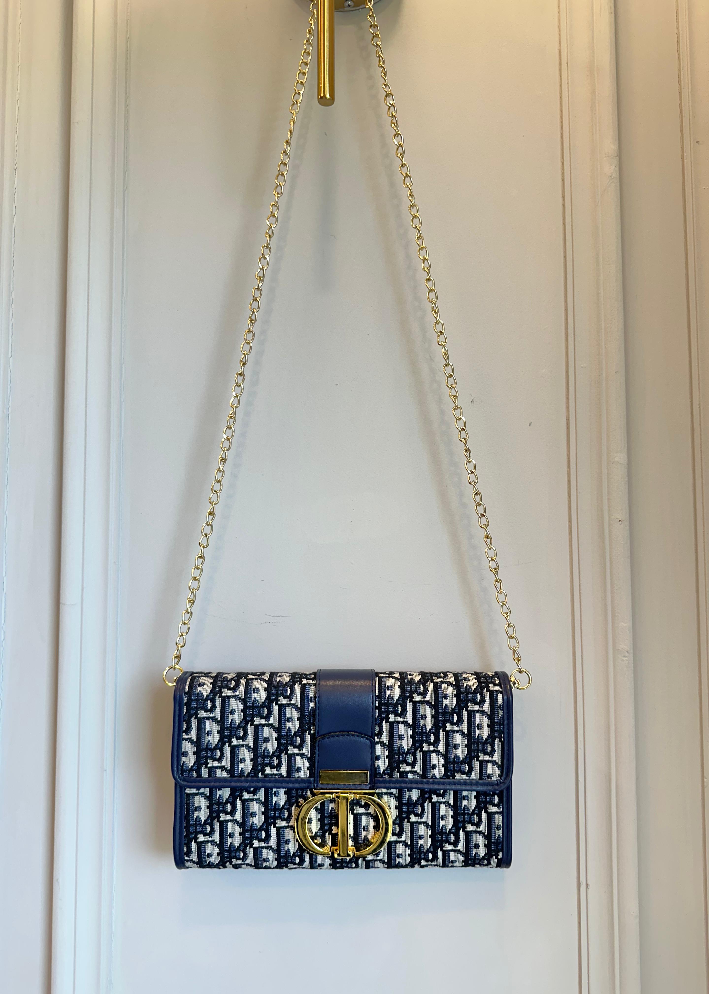 CHRISTIAN DIOR 30 MONTAIGNE CHAIN BAG – BLUE