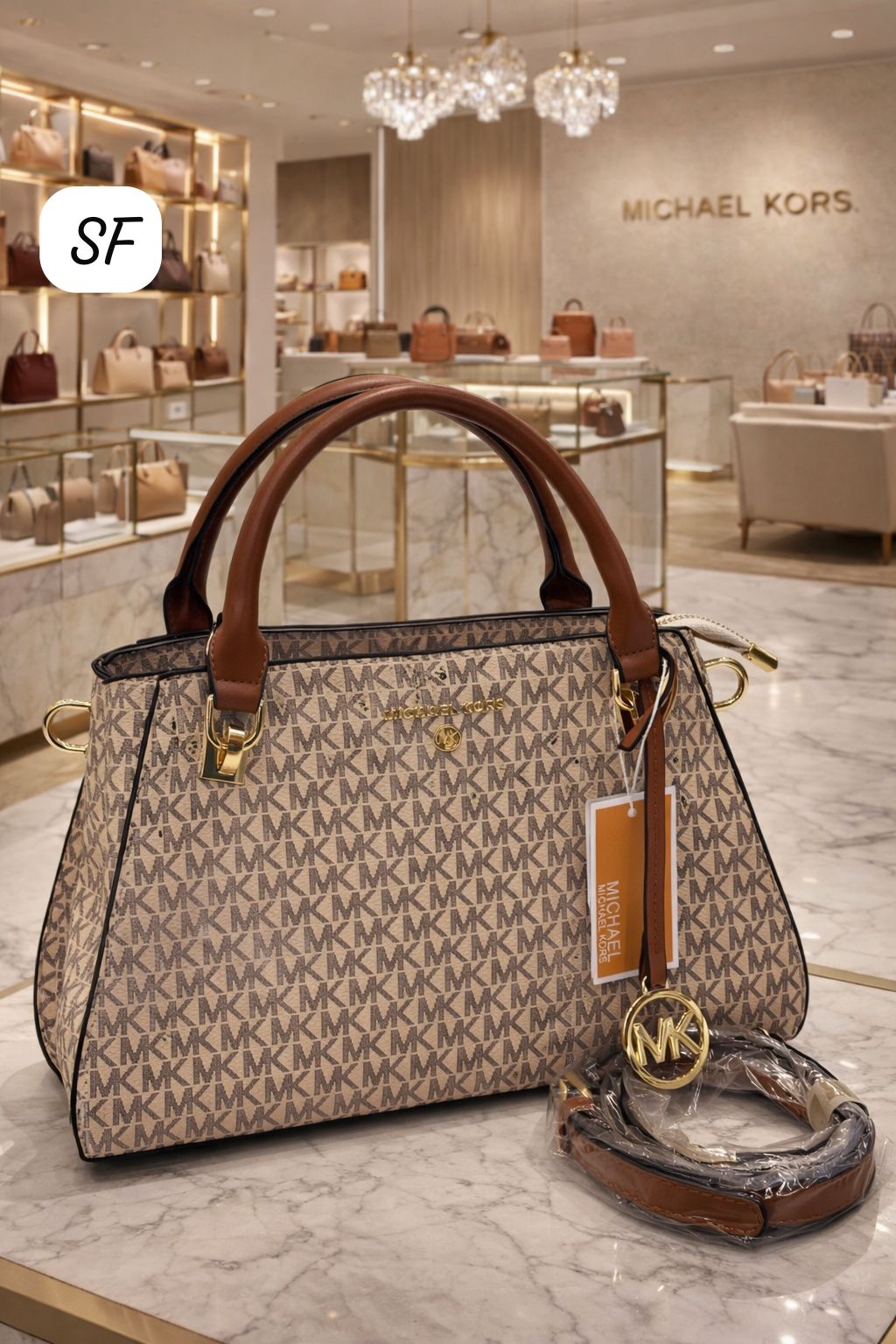 Michael Kors Signature Handbag with Sling