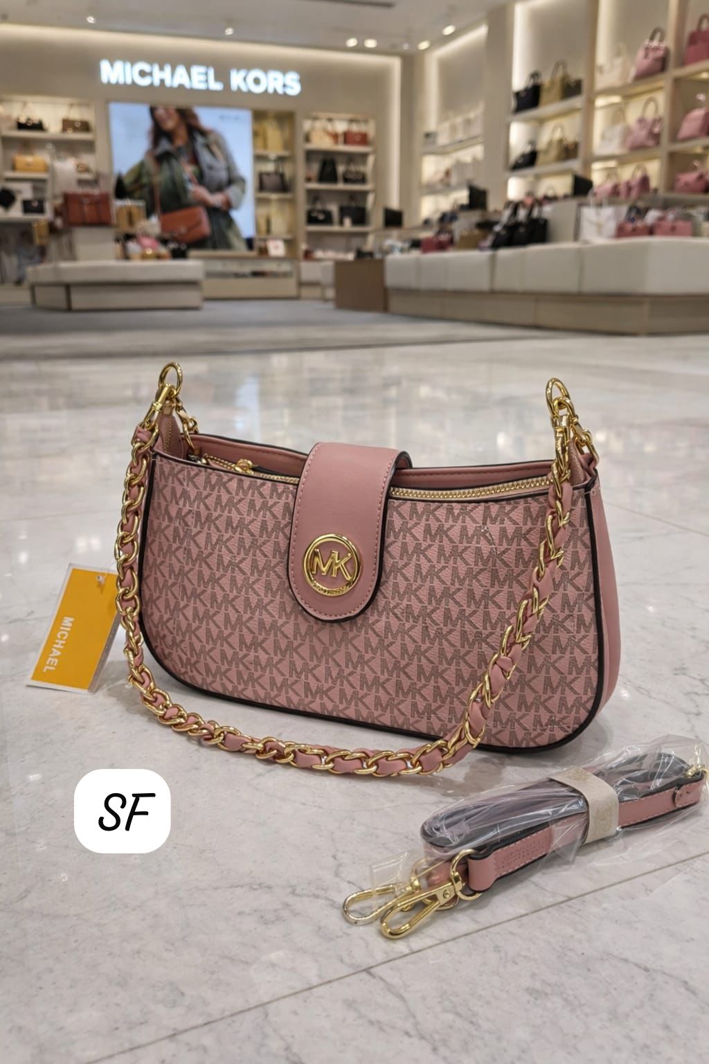 Michael Kors Imported Mini Handbag with Dual Sling