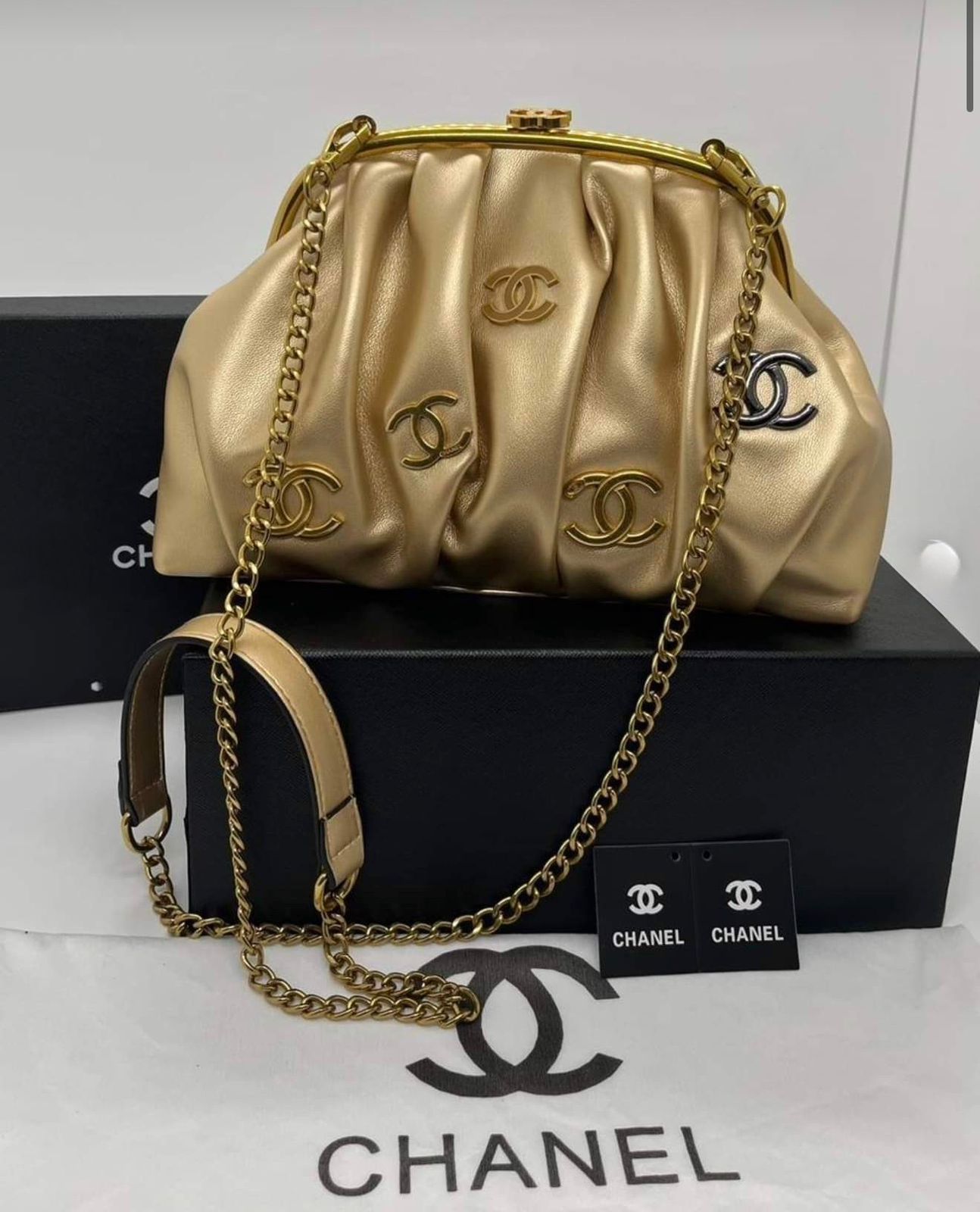 Chanel Limited Edition Gold Clutch