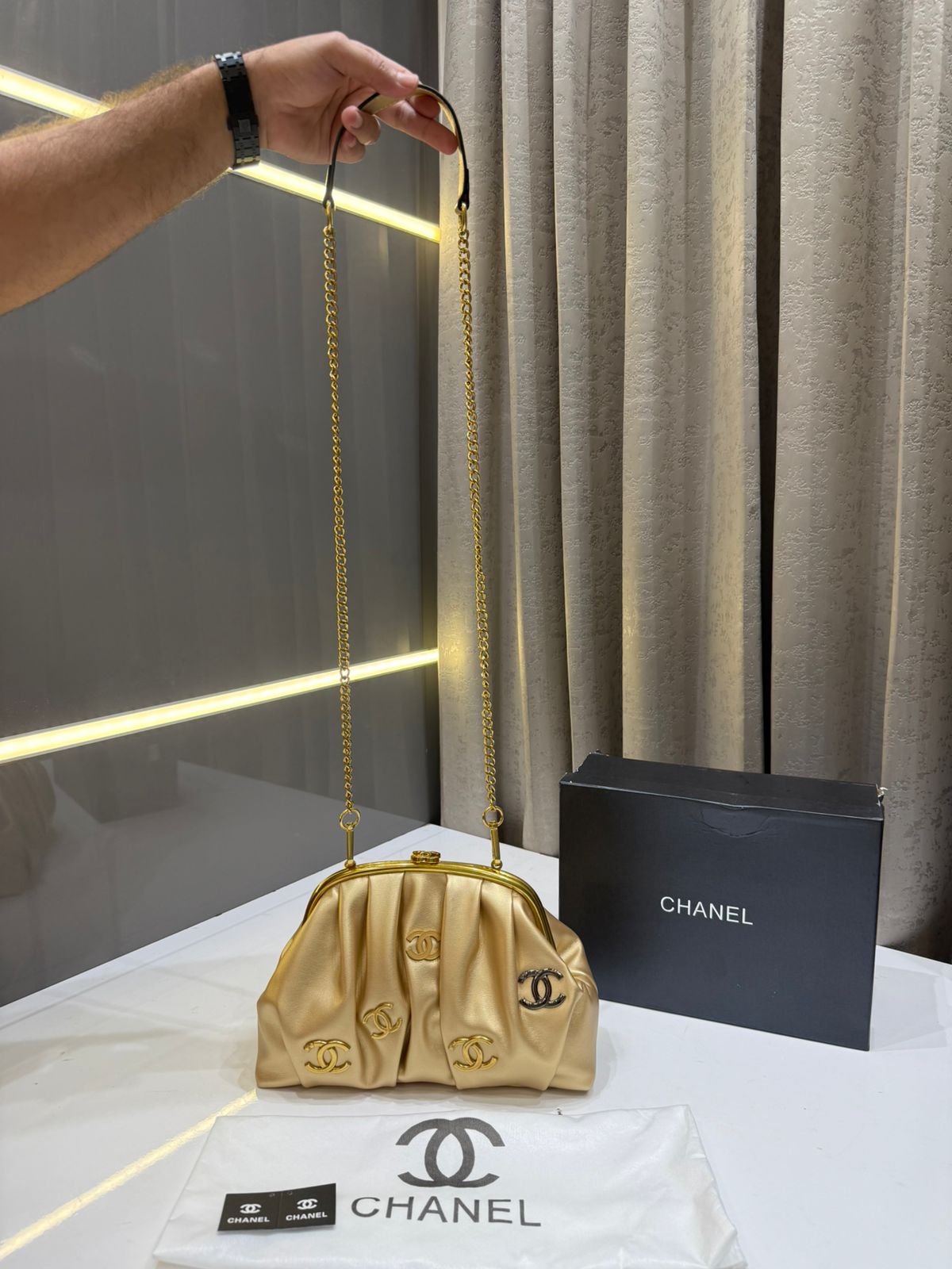 Chanel Limited Edition Gold Clutch