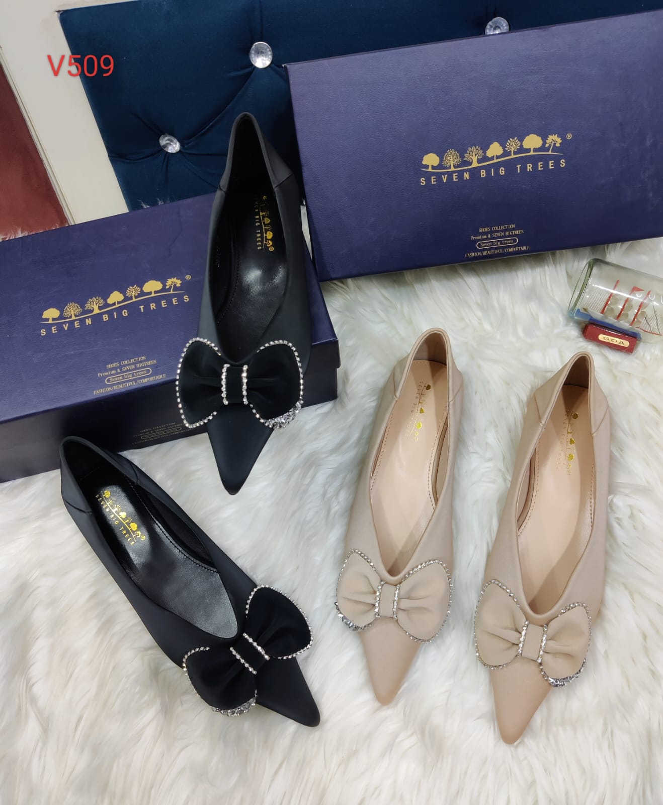 CELINE Paris Bow Ballerinas
